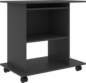 vidaXL Γραφείο Υπολογιστή Γκρι 80 x 50 x 75 εκ. από Μοριοσανίδα