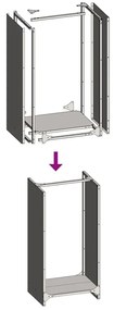 Ράφι για καυσόξυλα 40x30x80 cm Ατσάλι σκληρυθέν στον αέρα - Ασήμι