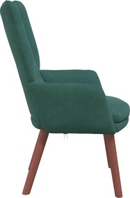 vidaXL Πολυθρόνα Σκούρο Πράσινο 63 x 67 x 94 εκ. Βελούδο
