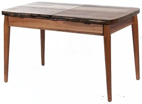 Τραπέζι επεκτεινόμενο 130+38x80x75 SOHO χρώμα SH-1262 WALNUT