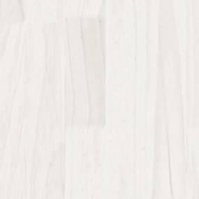 Ζαρντινιέρες 2 τεμ. Λευκό 70 x 70 x 70 εκ. Μασίφ Ξύλο Πεύκου - Λευκό