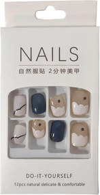 Αυτοκόλλητα νύχια σε διάφορα σχέδια - Press-on fake nails