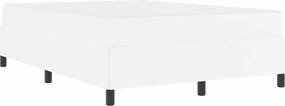 vidaXL Σκελετός Κρεβατιού με στρώμα Λευκό 140 x 200 cm ύφασμα