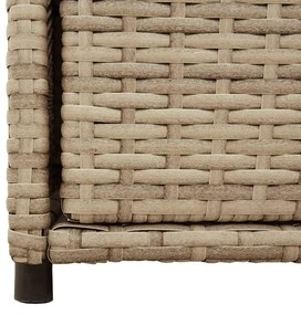 Ντουλάπι Αποθήκευσης Κήπου Beige 55x55x111 εκ. Συνθετικό Ρατάν - Μπεζ