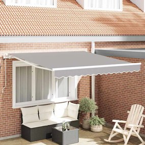 vidaXL Σκηνίτσα Αναδιπλούμενη 350 x 250 εκ Ανοιχτό γκρι