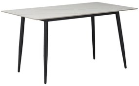 Intrahome Τραπέζι Gustas Intrahome λευκό μαρμάρου sintered stone-μαύρο μέταλλο 160x80x75εκ | SKU: INTRAPA-389111114