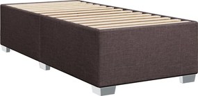 vidaXL Κρεβάτι Boxspring με Στρώμα Σκούρο Καφέ 80x200 εκ. Υφασμάτινο