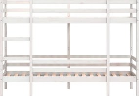 vidaXL Κουκέτα Λευκό 90 x 200 εκ. από Μασίφ Ξύλο Πεύκου