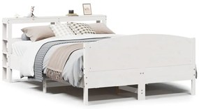 vidaXL Σκελετός Κρεβ. Χωρίς Στρώμα Λευκό 120x190 εκ Μασίφ Πεύκο