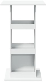 vidaXL Τραπέζι Μπαρ με Ράφια Λευκό 60x60x102 εκ. Επεξεργ. Ξύλο