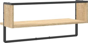vidaXL Ράφι Τοίχου με Μπάρα Sonoma Δρυς 65x25x30 εκ.