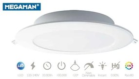 Χωνευτό Σποτ Φωτιστικό Οροφής LED 7W Λευκό Downlight Φ11,5cm 4000K Kana 40-11417 Panagoulas-40-11417-Λευκό 40-11417