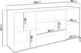 Μπουφές Vera-Fusiko - 150.00Χ40.00Χ66.00cm
