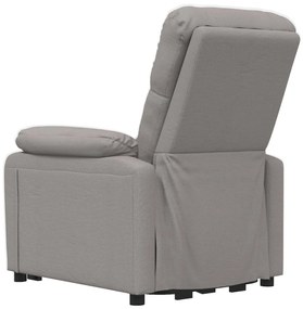 vidaXL Πολυθρόνα Μασάζ με Ανύψωση Taupe Υφασμάτινη