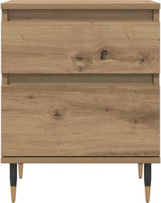 vidaXL Κομοδίνο τεχνίτης Δρυς 40x35x50 εκ. από Επεξεργασμένο Ξύλο