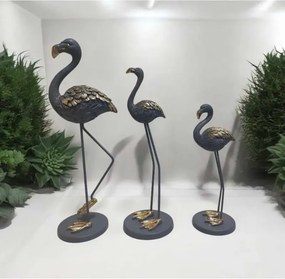 Stewehome Σετ 3 τεμαχίων φλαμίνγκο με μεταλλική βάση