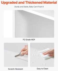 VEVOR 4-Tier Kids Toy Storage and Bookshelf with 8 Flexible Plastic Bins White