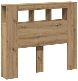vidaXL LED κεφαλάρι Artisan Oak 120x18,5x103,5 cm Κατασκευασμένο ξύλο