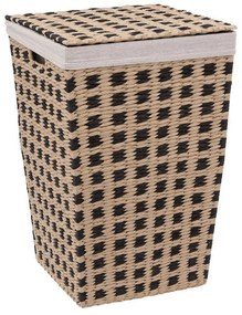 Καλάθι Απλύτων Black Rush 07.174734 33,5x32,5x53cm Natural-Black Mat