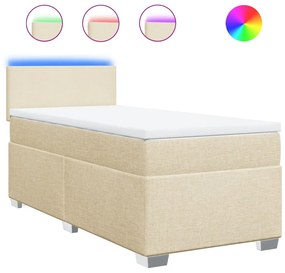 ΚΡΕΒΑΤΙ BOXSPRING ΜΕ ΣΤΡΩΜΑ ΚΡΕΜ 80 X 200 ΕΚ. ΥΦΑΣΜΑΤΙΝΟ 3288013