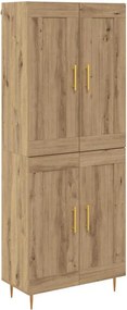 vidaXL Highboard Artisan Oak 69,5 x 34 x 180 εκ. Επεξεργασμένο Ξύλο