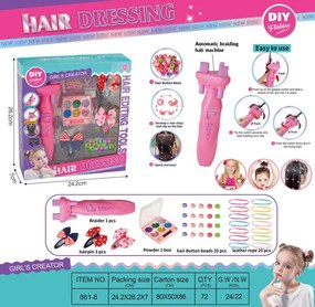 Σετ για πλεξουδάκια μαλλιών με σχέδια - 861-8 - 917518