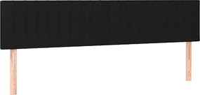 vidaXL Κρεβάτι Boxspring με Στρώμα Μαύρο 120x190 εκ. Υφασμάτινο