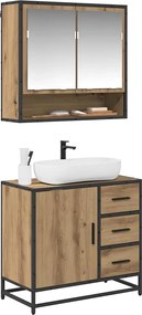 vidaXL Σετ Επίπλων Μπάνιου 2 pcs Artisan Oak Επεξεργασμένο ξύλο