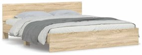 vidaXL Πλαίσιο Κρεβατιού με Κεφαλάρι Sonoma Δρυς 200 x 200 εκ.