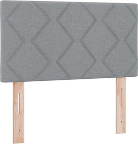 vidaXL Κρεβάτι box spring με στρώμα Ανοιχτό γκρι 80 x 200 cm Ύφασμα