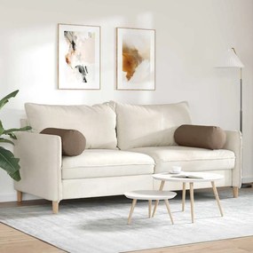 vidaXL Μαξιλάρια Στήριγμα 2 pcs Καφέ Ø 25 x 70 cm ύφασμα