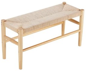 VEVOR Rattan Bench Wooden Bench 31.5 Inches for Entryway Living Room &amp; Bedroom