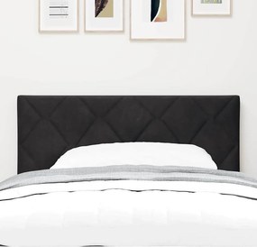 vidaXL LED κεφαλάρι Μαύρο 90 cm Βελούδο