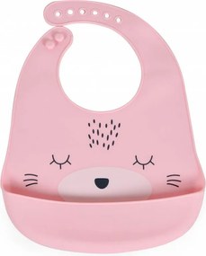 Σαλιάρα Σιλικόνης 4+ Μηνών (22.5x28.5) Cangaroo Oscar Pink