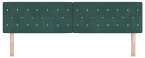 vidaXL Βελούδινο Κεφαλάρι Argyle Σκούρο πράσινο 180 cm Βελούδο