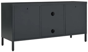 vidaXL Έπιπλο Τηλεόρασης Ανθρακί 105 x 35 x 52 εκ από Ατσάλι και Γυαλί