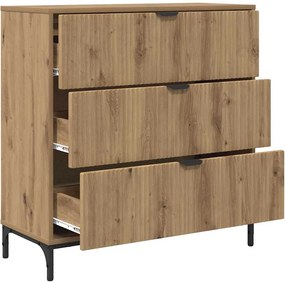vidaXL Πλαϊνό γραφείο Artisan Oak 79,5 x 33 x 82 εκ Επεξεργασμένο ξύλο
