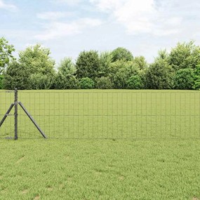 vidaXL Τεντώτο με στήριγμα Γκρι 0,8 x 25 m Ατσάλι