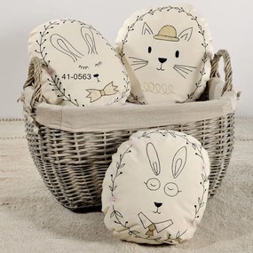 Μαξιλάρι Παιδικό Διακοσμητικό (Με Γέμιση) Rabbit 41-0563 Beige Down Town Cotton-Polyester