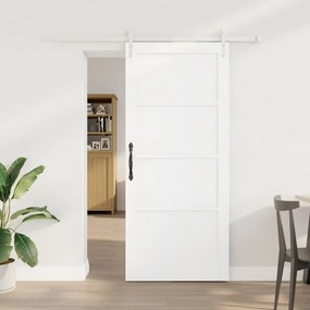 vidaXL Συρόμενη Πόρτα Λευκό 86 x 198.5 cm
