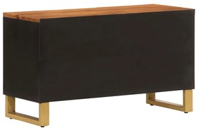 vidaXL Έπιπλο Τηλεόρασης Καφέ/Μαύρο 80x31,5x46 εκ. Μασίφ Ξύλο Μάνγκο