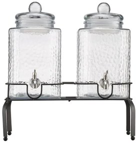 VEVOR Drink Dispenser 5.5L Beverage Dispenser for Parties Glass with Stand 2PCS