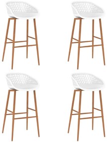 vidaXL Σετ Επίπλων Μπαρ 5 Τεμαχίων Λευκό