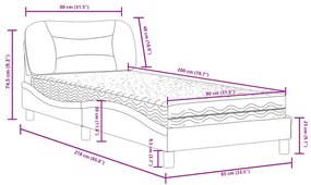 ΚΡΕΒΑΤΙ ΜΕ ΣΤΡΩΜΑ ΜΠΛΕ 80X200 ΕΚ. ΥΦΑΣΜΑΤΙΝΟ 3208498