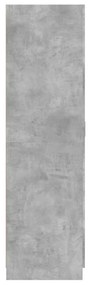 Ντουλάπα Γκρι του Σκυροδέματος 80 x 52 x 180 εκ. Μοριοσανίδα - Γκρι