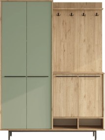 Έπιπλο Εισόδου Δρυς / Πράσινο OS1 147,4x35,5x195,6