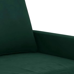 vidaXL Πολυθρόνα Σκούρο πράσινο 60 εκ. Βελούδινη