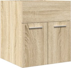 vidaXL Ντουλάπι νιπτήρα μπάνιου Sonoma Oak Κατασκευασμένο ξύλο