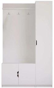 Έπιπλο Εισόδου 167RAB1607 120x35x200cm White Μοριοσανίδα, Μελαμίνη