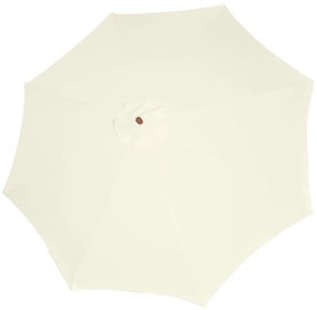 vidaXL Ομπρέλα Λευκό της Άμμου 300 x 258 εκ.